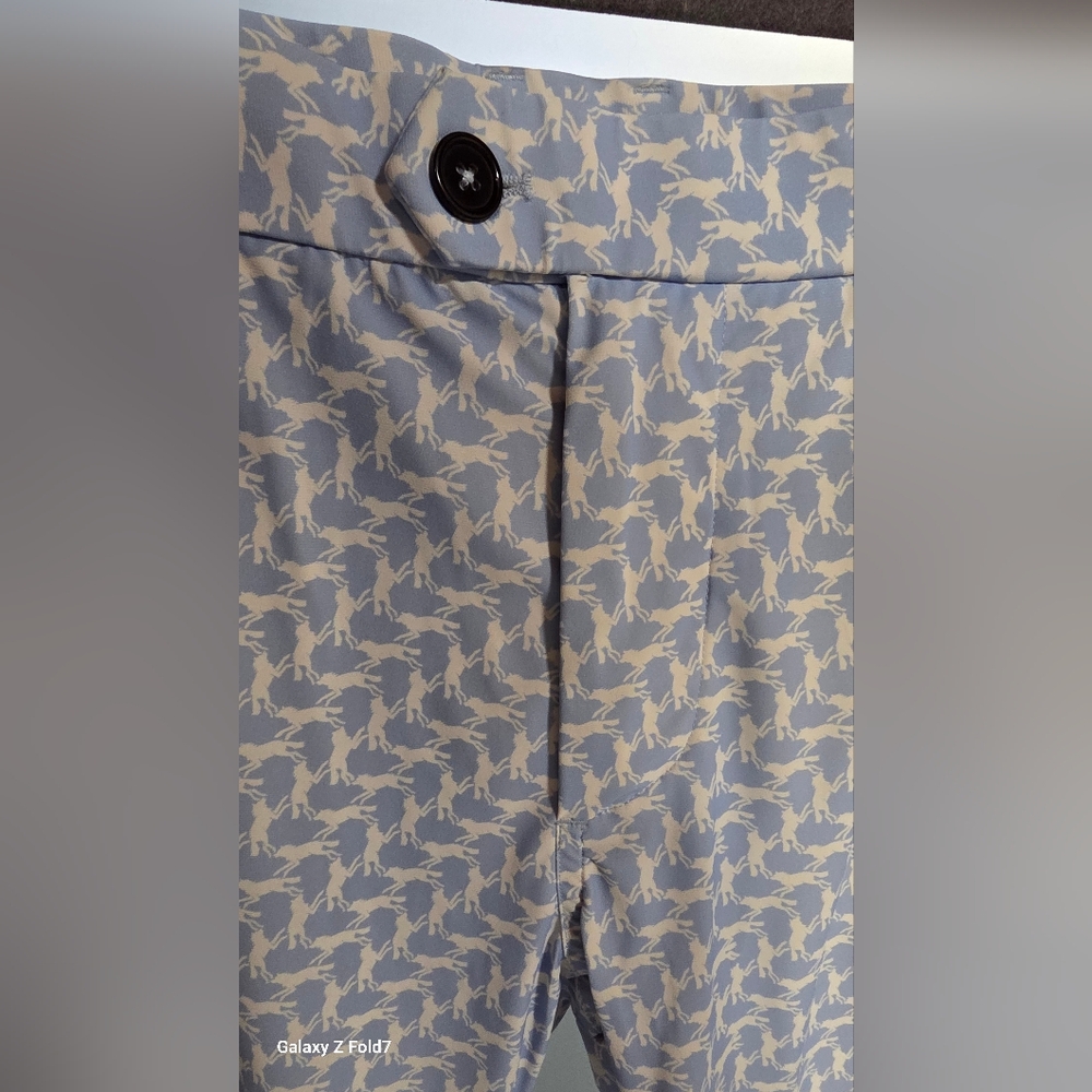 Greyson Light Blue Patterned Flat-Front Shorts - image 2